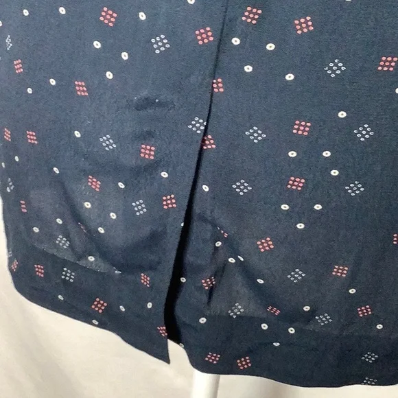 & Other Stories Navy Geometric Print Lightweight Viscose Blazer Size 8 - Picture 13 of 16